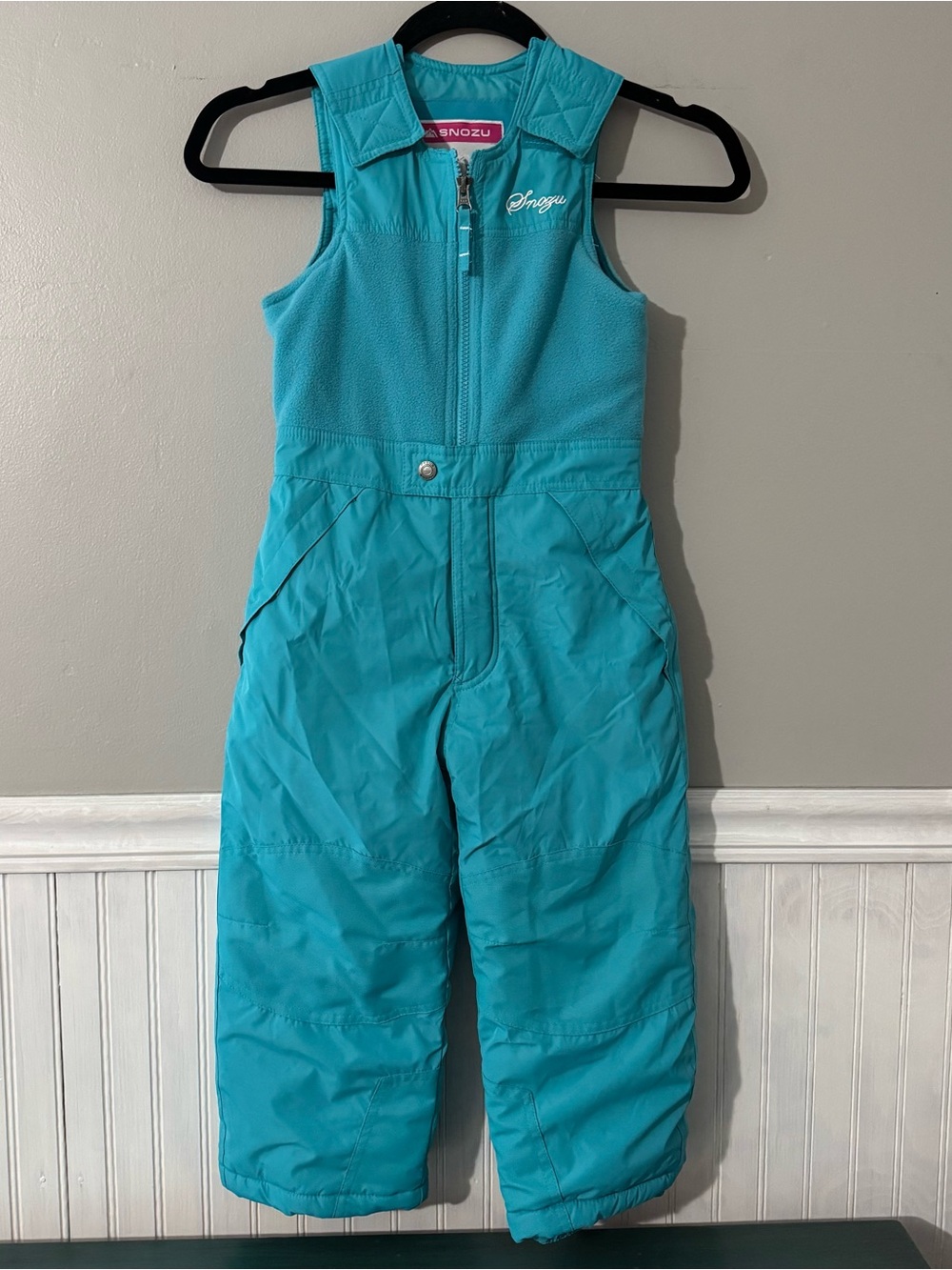 NWT SNOZU Kids 2 Piece Snowsuit Jacket w/ Matching Bib Pants Size 5 Fleece Lined - Picture 4 of 13
